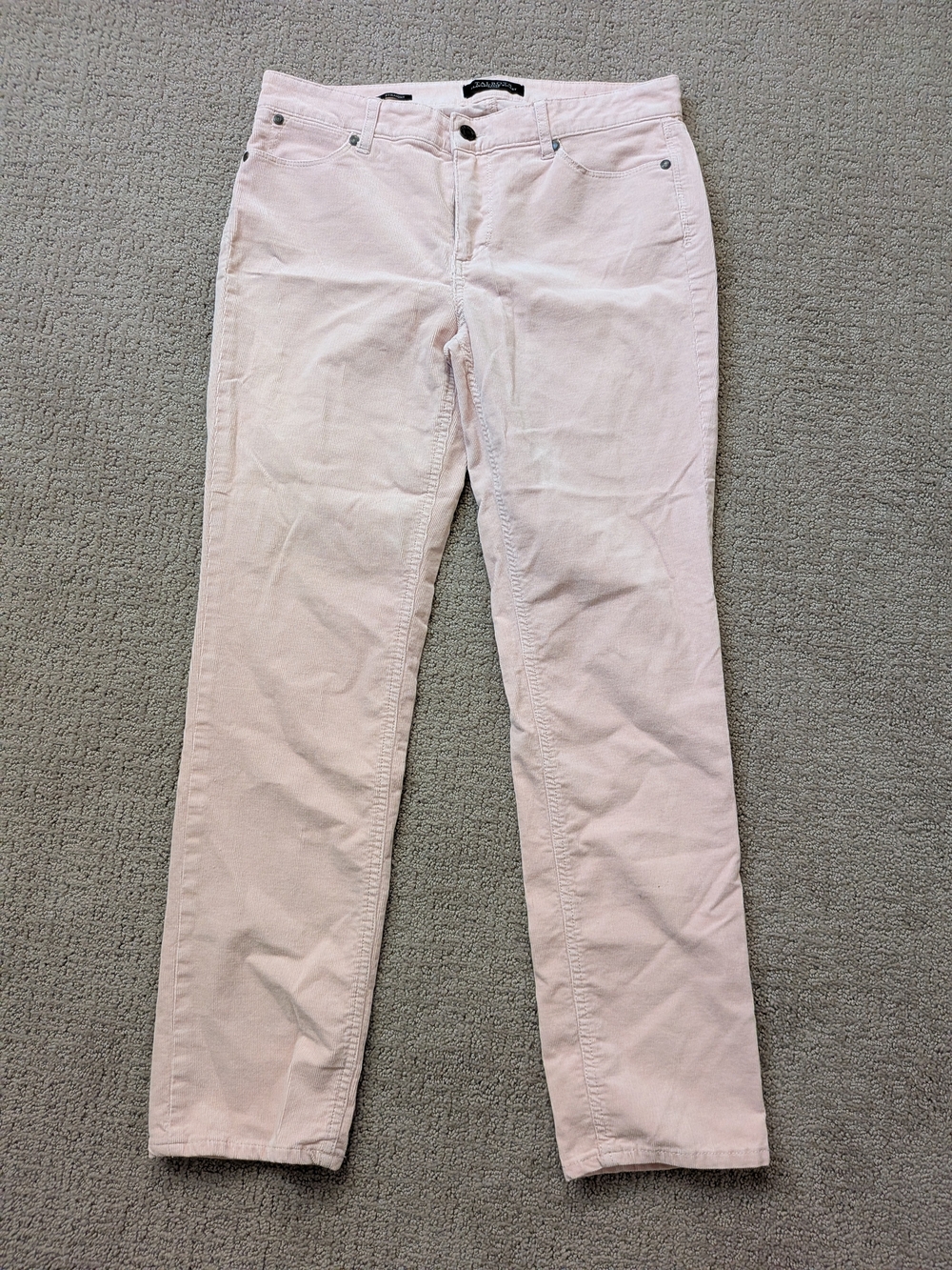 Talbots Light Pink Corduroy Five-Pocket Pants
